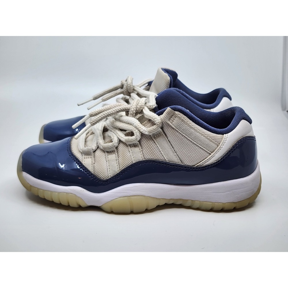 Jordan 11 Retro Low Midnight Navy White Kids Sneakers FV5121-104 Size 5Y